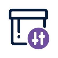 filter product icon. dual tone icon for your website, mobile, presentation, and logo design. vector
