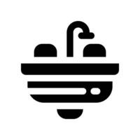 washbasin icon. glyph icon for your website, mobile, presentation, and logo design. vector