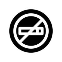 no smoking icon. glyph icon for your website, mobile, presentation, and logo design. vector