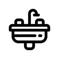 washbasin icon. line icon for your website, mobile, presentation, and logo design. vector