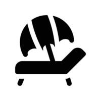 sunbed icon. glyph icon for your website, mobile, presentation, and logo design. vector