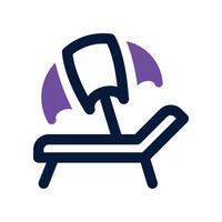 sunbed icon. dual tone icon for your website, mobile, presentation, and logo design. vector