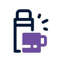 thermos icon. dual tone icon for your website, mobile, presentation, and logo design. vector