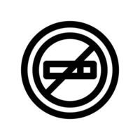 no smoking icon. line icon for your website, mobile, presentation, and logo design. vector