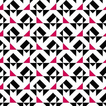 Seamless abstract random threetone mosaic pattern background vector