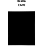 Benton County, Iowa blank outline map vector