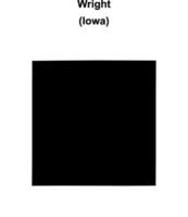 Wright County, Iowa blank outline map vector