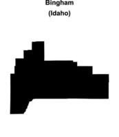 Bingham County, Idaho blank outline map vector