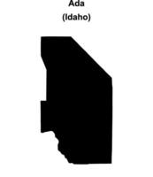 Ada County, Idaho blank outline map vector