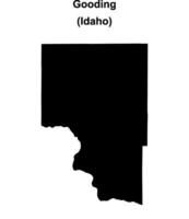 Gooding County, Idaho blank outline map vector