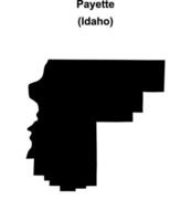 Payette County, Idaho blank outline map vector