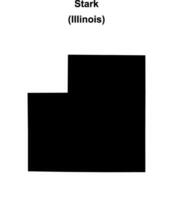 Stark County, Illinois blank outline map vector