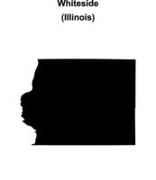 Whiteside County, Illinois blank outline map vector
