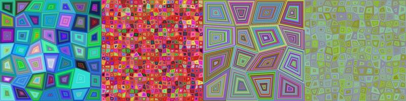 Abstract rectangle polygon background set vector