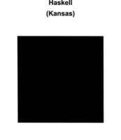 Haskell County, Kansas blank outline map vector
