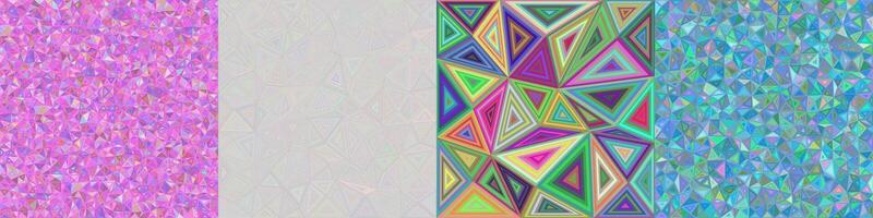 Abstract triangle polygon background set vector