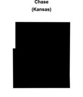 Chase County, Kansas blank outline map vector