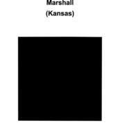 Marshall County, Kansas blank outline map vector