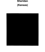 Sheridan County, Kansas blank outline map vector