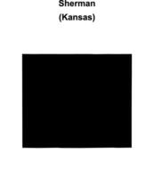 Sherman County, Kansas blank outline map vector