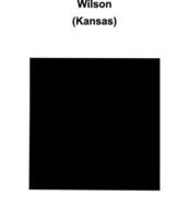 Wilson County, Kansas blank outline map vector