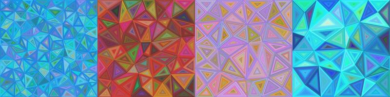 Abstract triangle polygon background set vector
