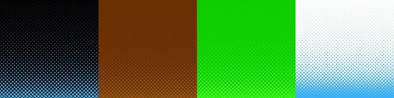 Halftone abstract background pattern set vector