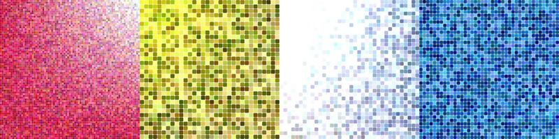 Abstract square mosaic pattern background collection vector