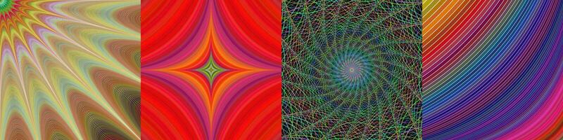 Abstract digital art background set vector