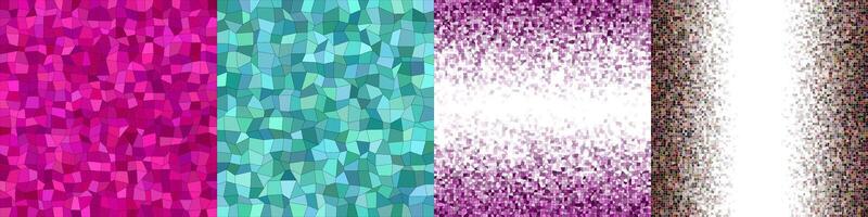Abstract rectangle polygon pattern background set vector