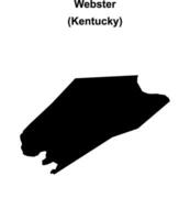 Webster County, Kentucky blank outline map vector