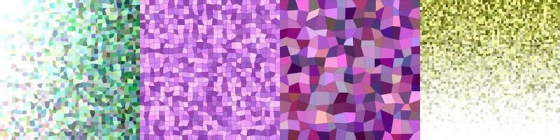 Abstract rectangle polygon pattern background set vector