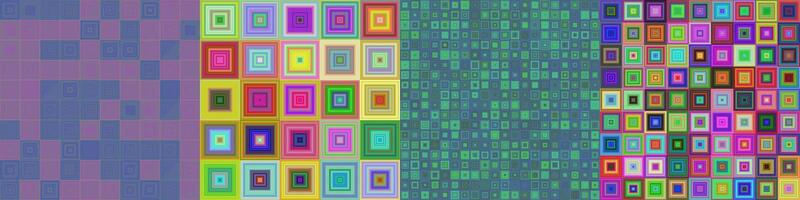 Abstract square background set vector