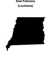 East Feliciana Parish, Louisiana blank outline map vector