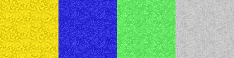 Seamless geometric pattern background set vector