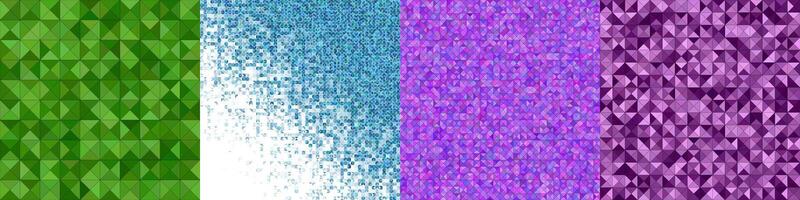 Abstract triangle polygon background set vector