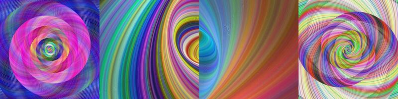 Abstract digital art background collection vector
