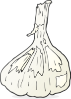 freehand drawn cartoon garlic drawing png