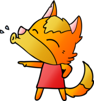 fox cartoon character drawing png