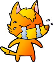 sad little fox cartoon character drawing png