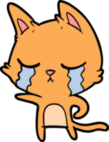 crying cartoon cat pointing drawing png