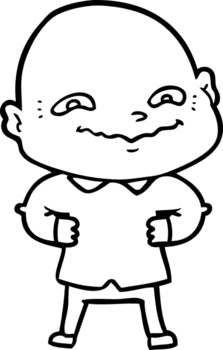 cartoon creepy guy drawing png