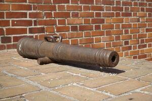 Ciechanow, Poland - June 8th, 2024 - Cannon at Castle of the Masovian Dukes photo