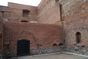 Ciechanow, Poland - June 8th, 2024 - Ruins of basements at Castle of the Masovian Dukes photo