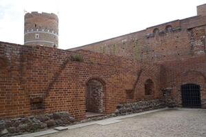 Ciechanow, Poland - June 8th, 2024 - Ruins of basements at Castle of the Masovian Dukes photo