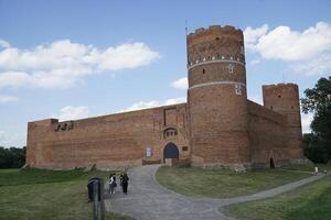 Ciechanow, Poland - June 8th, 2024 - Castle of the Masovian Dukes - main entrance photo