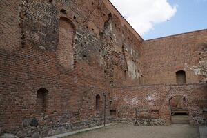 Ciechanow, Poland - June 8th, 2024 - Ruins of basements at Castle of the Masovian Dukes photo
