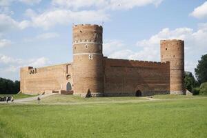 Ciechanow, Poland - June 8th, 2024 - External walls and towers - Castle of the Masovian Dukes photo