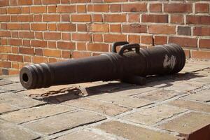 Ciechanow, Poland - June 8th, 2024 - Cannon at Castle of the Masovian Dukes photo