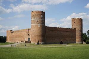 Ciechanow, Poland - June 8th, 2024 - External walls and towers - Castle of the Masovian Dukes photo